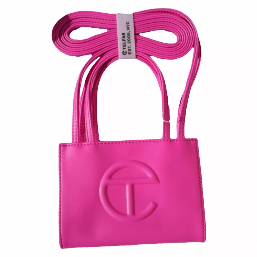 Telfar mini bright pink purse